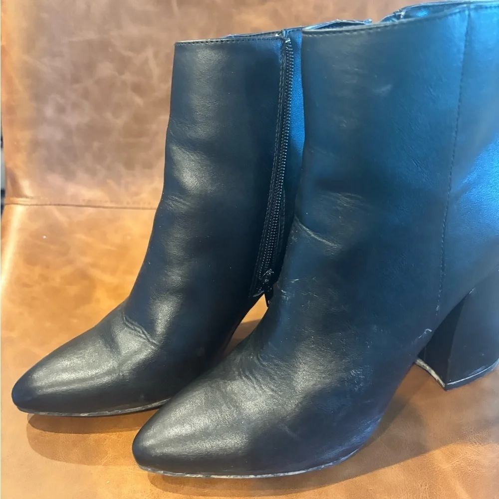 Sugar Sleek Black Ankle Booties